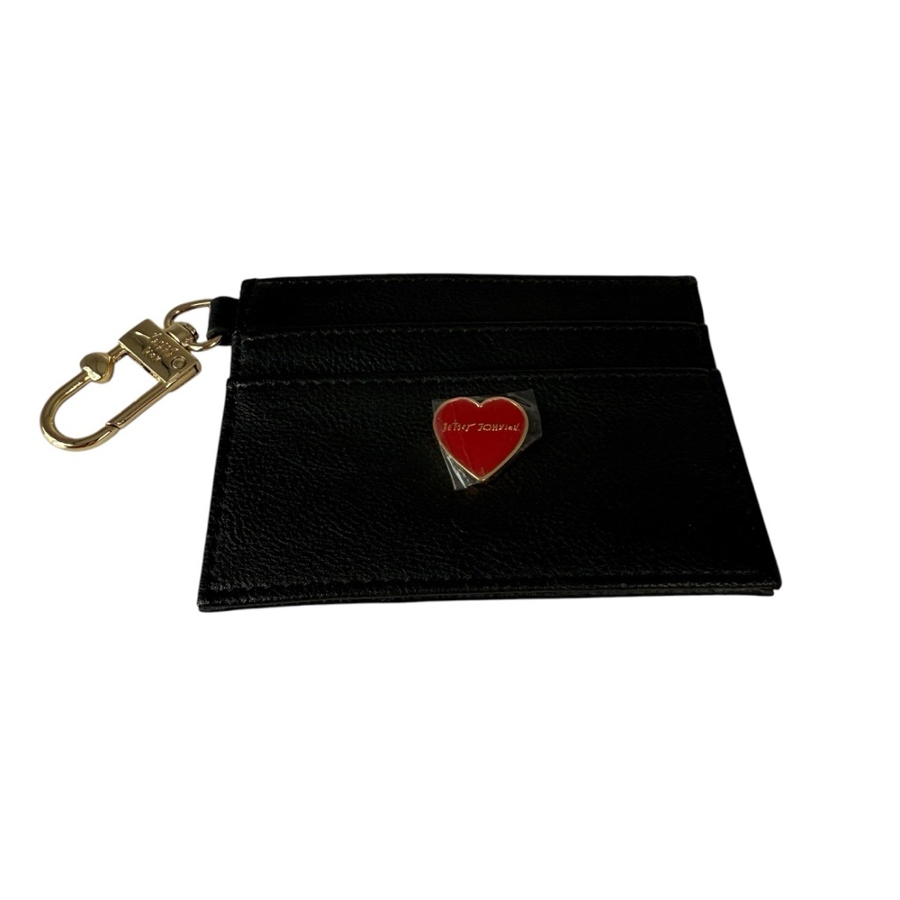 Betsey Johnson Black and Red Heart Key Card Holder